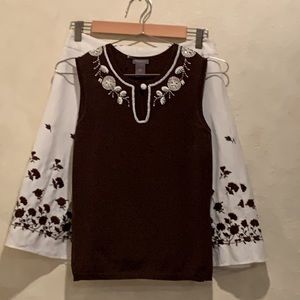 Ann Taylor top and skirt matching set size SP/4P